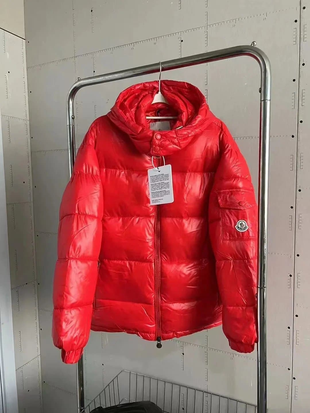 Moncler Maya Puffer Jacket Glossy Red
