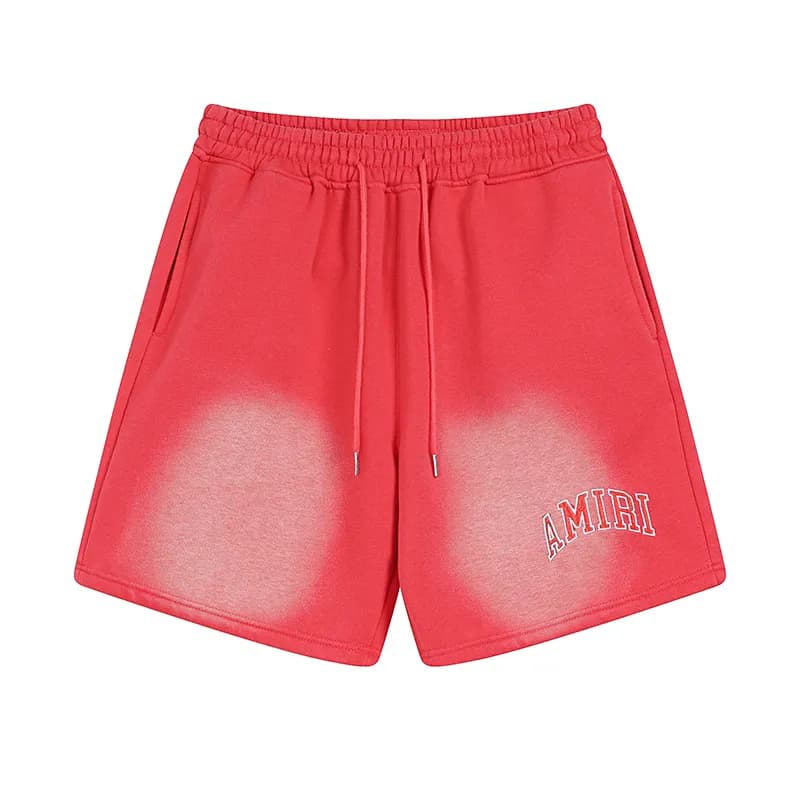 Amiri Embroidered Shorts Acid Wash