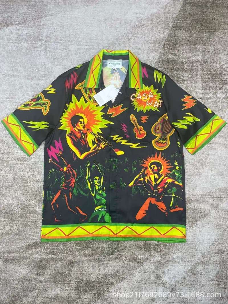 Casablanca Camp Collar Shirt Casa Way Print