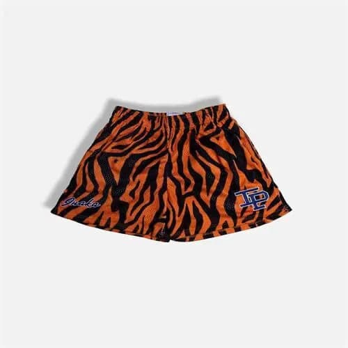 Fear of God Essentials Mesh Shorts Floral Logo Print — 浅灰色