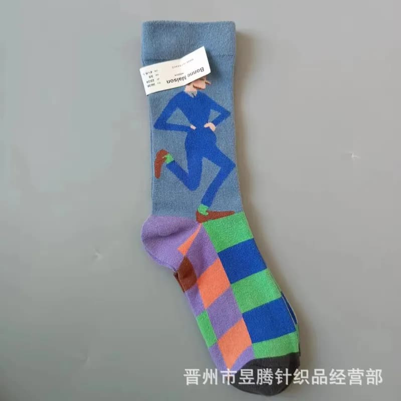 Balenciaga Graphic Sock Running Figure Print