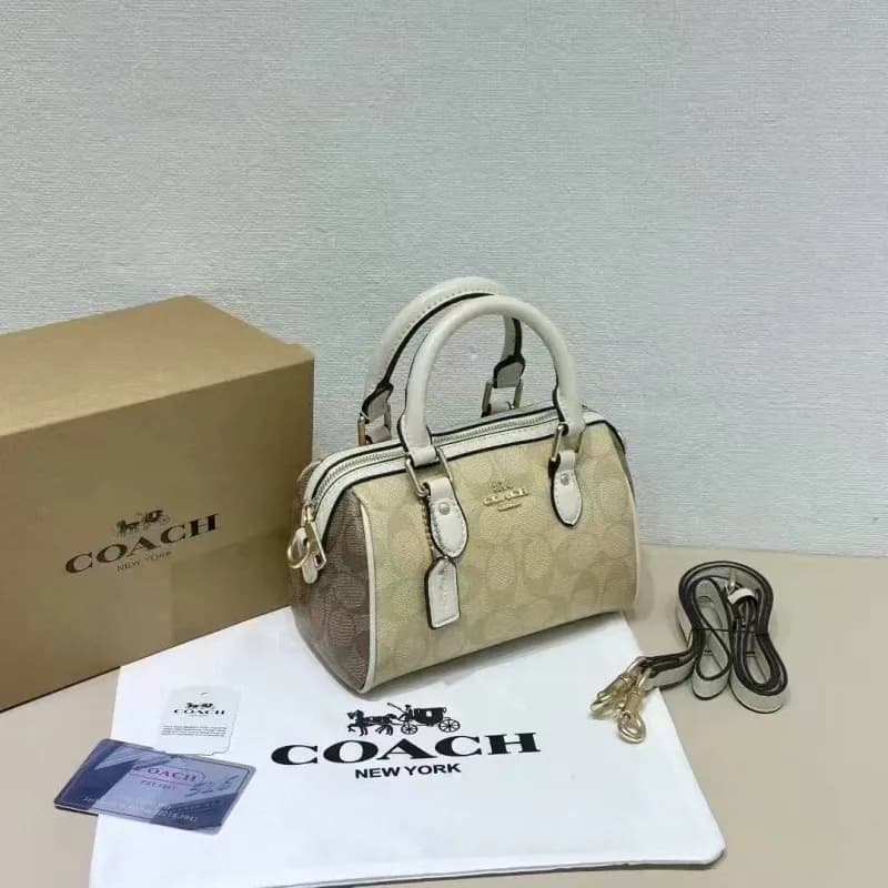 Gucci Mini Bowler Bag Black Leather — 卡其白