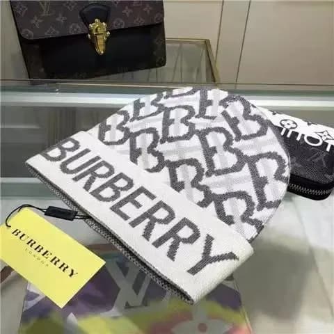 Burberry Logo Beanie Monogram Print