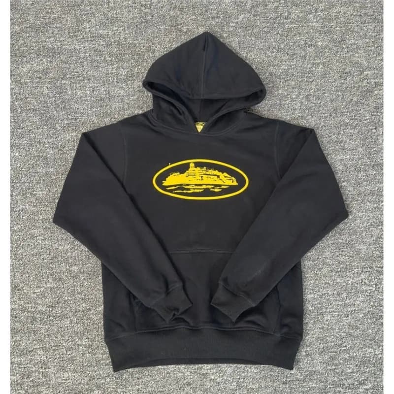 Zip-Up Hoodie Heather Grey — 910黑黄