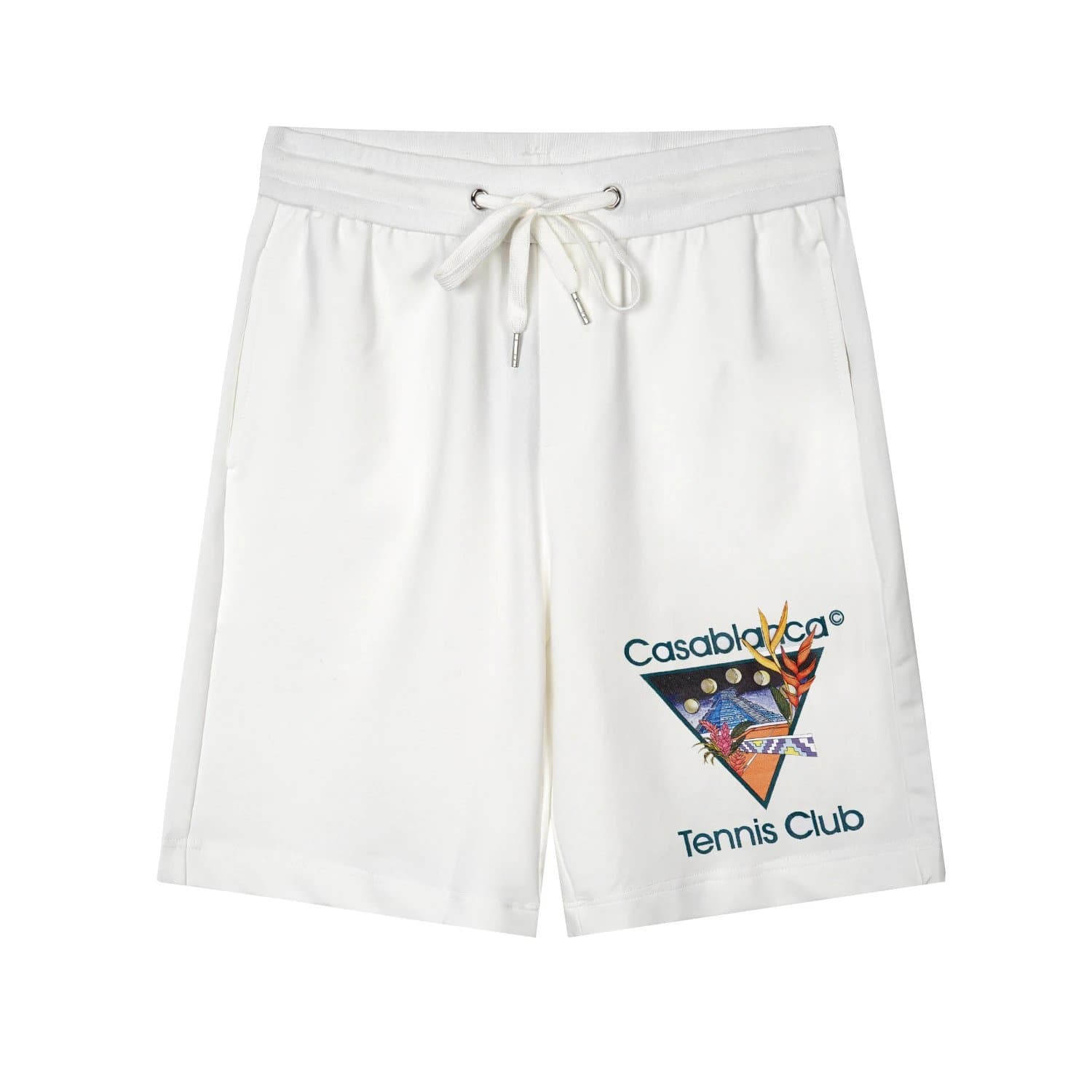 Amiri Logo Shorts Rainbow Drip Logo — 卡萨布兰卡695白
