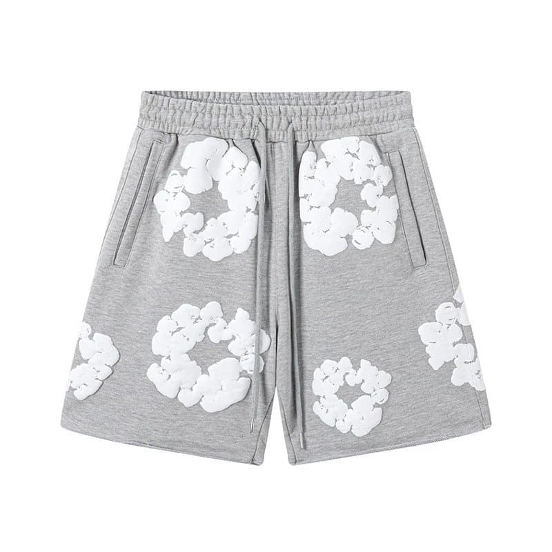 Balenciaga Cloud Shorts 3D Cloud Print — 短裤灰色