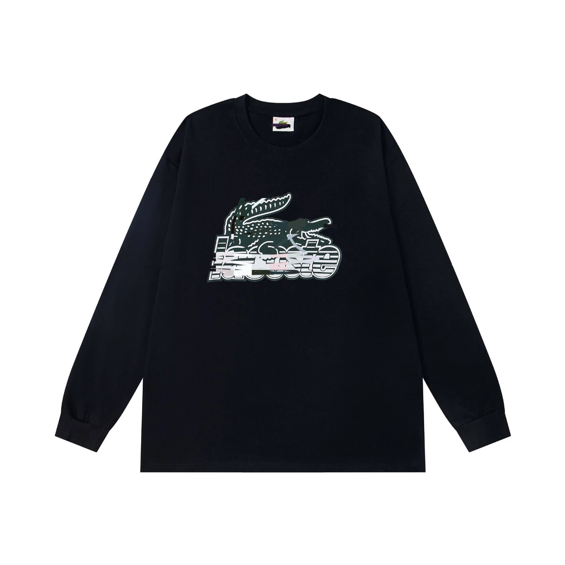 Lacoste Long Sleeve Tee Distorted Croc Logo