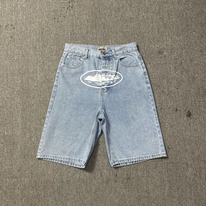 Denim Tears Denim Shorts Cloud Print