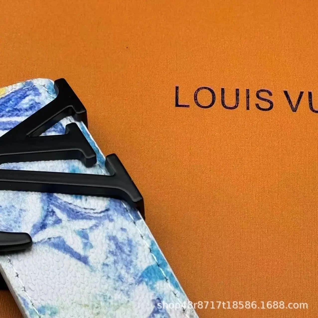 Louis Vuitton LV Belt Monogram Eclipse — 白兰涂鸦 黑扣