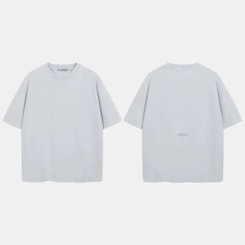 Acne Studios Cotton T-Shirt Washed Grey