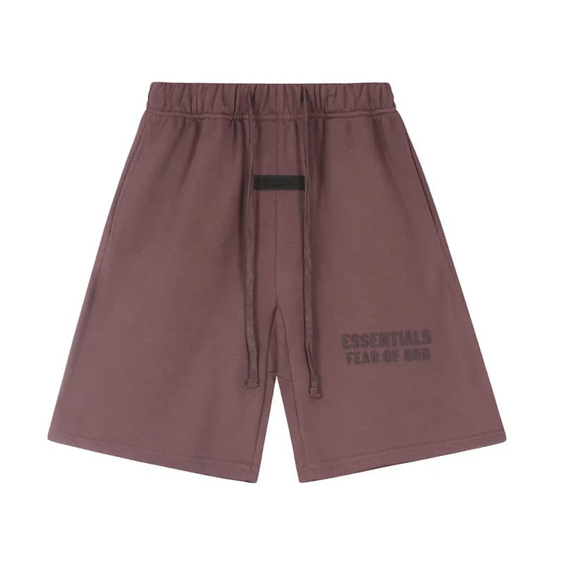 Fear of God Essentials Logo Shorts Essentials Logo — 2411暗紫色（硅胶字母）