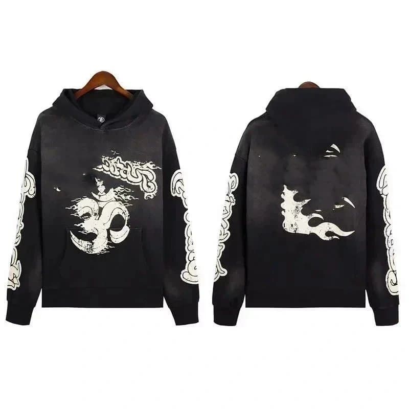 Gallery Dept. Hooded Sweatshirt Om Symbol Print — 6