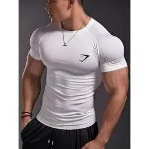Undefeated Compression T-Shirt Performance Fit — 白色短袖-黑LOGO