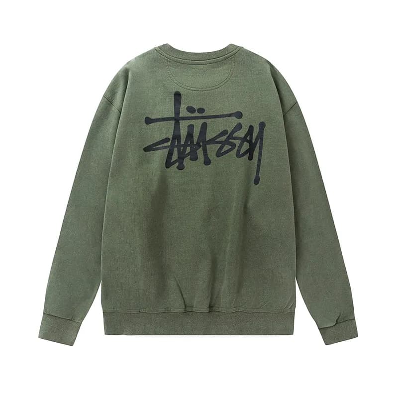 Stüssy Hooded Sweatshirt Tie-Dye — 606 military green