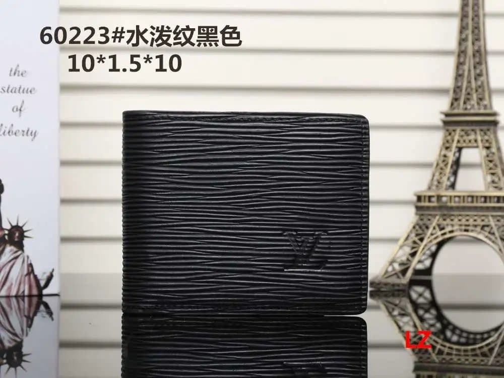 Louis Vuitton Bifold Wallet Monogram Empreinte — 60223# 水波纹