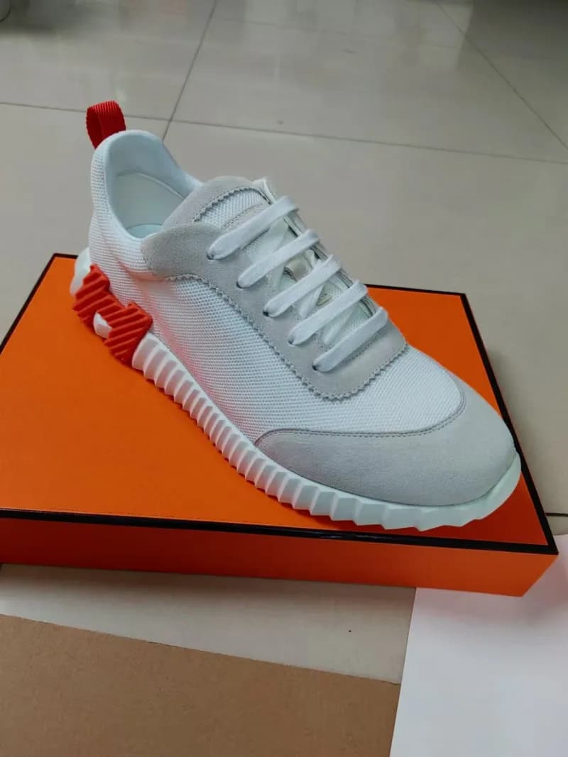 Hermès Oran Sneaker White with Red Accents
