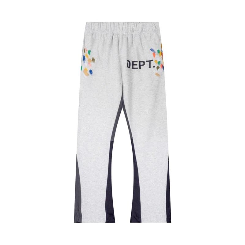 Corteiz Paint Splatter Joggers DEPT. Print — G18-浅灰色