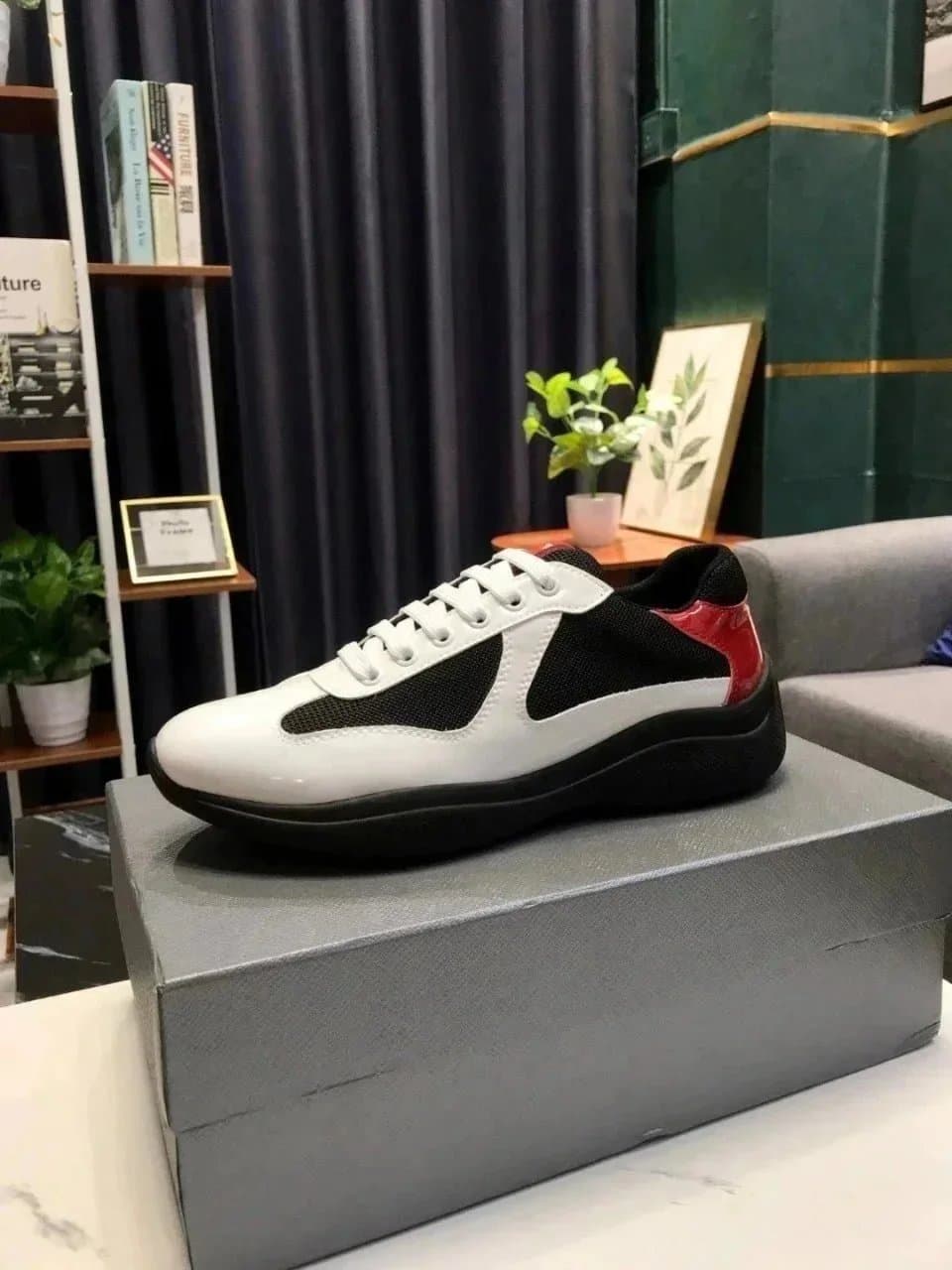 Prada Clever Sneaker Black Mesh-Leather — 7