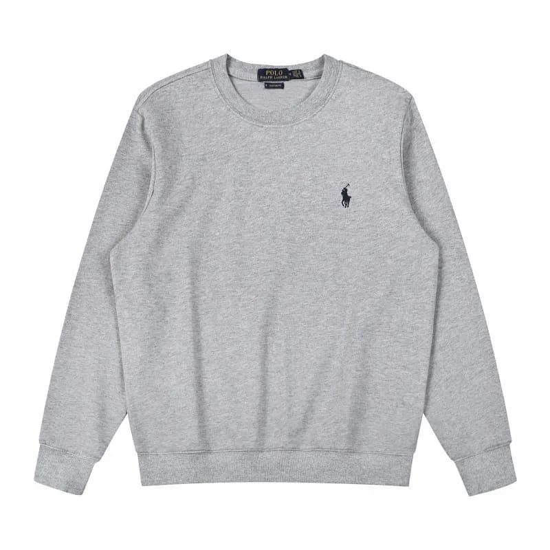 Polo Ralph Lauren Full-Zip Hoodie Classic Fit — Round neck gray green label