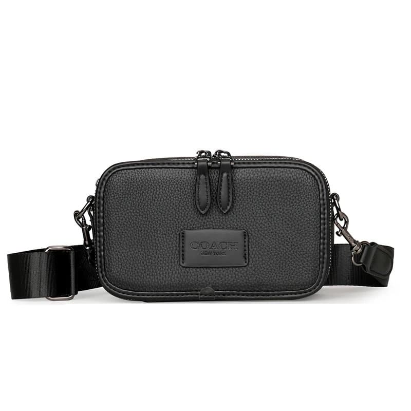 Coach Shoulder Bag Textured Leather