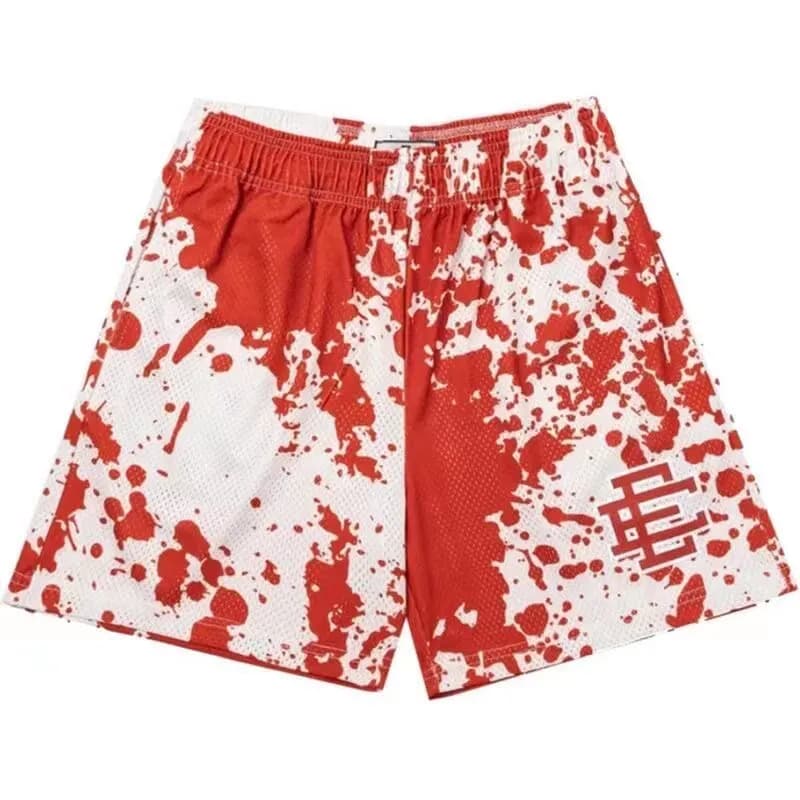 Fear of God Essentials Mesh Shorts Floral Logo Print — 灰色1