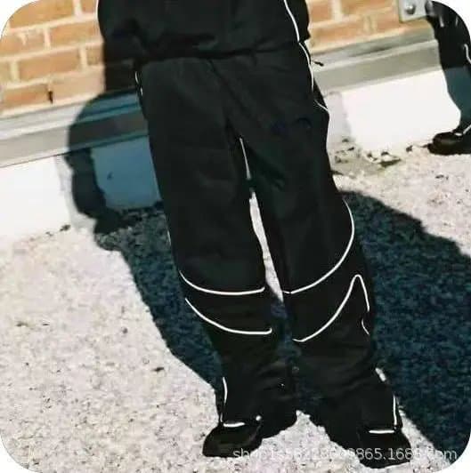Gallery Dept. Track Jacket Outline Stitch — 黑色裤子带LGO