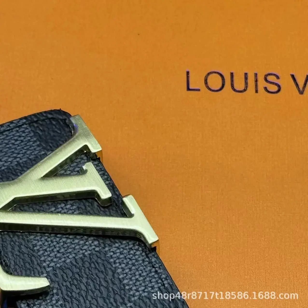 Louis Vuitton LV Belt Monogram Eclipse — 黑格 金扣