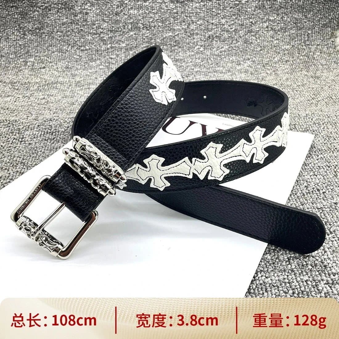 Chrome Hearts Eagle Cross Belt Studded — 【15个白色十字108cm】十字架腰带