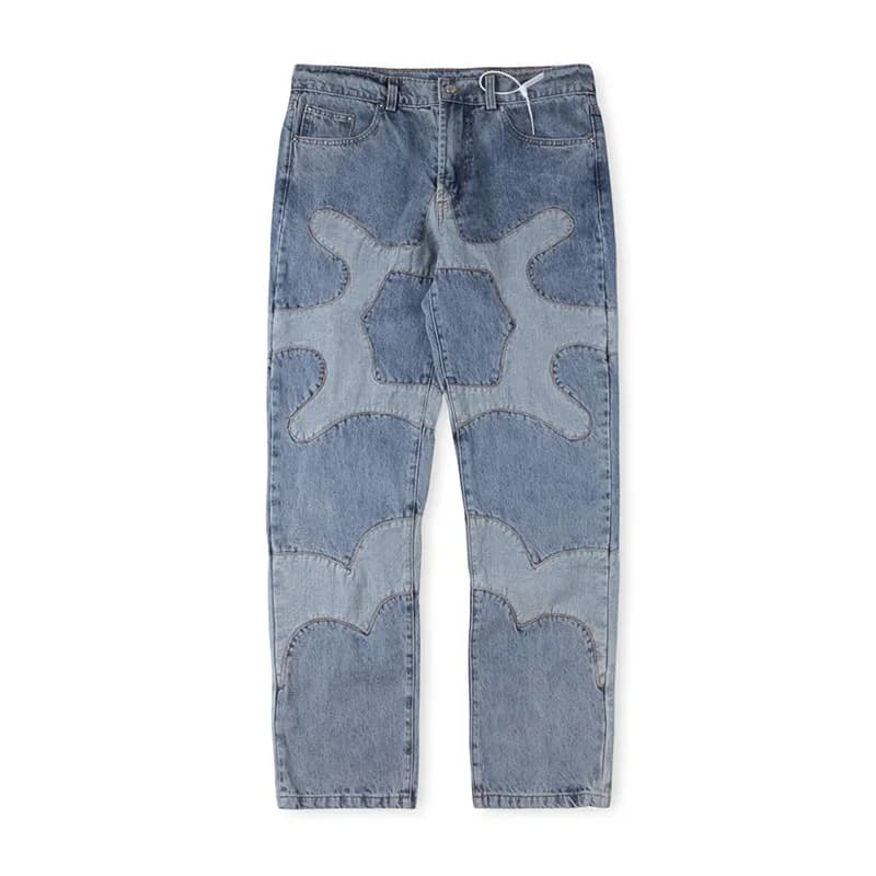 Denim Tears Patchwork Jeans Cloud Motif