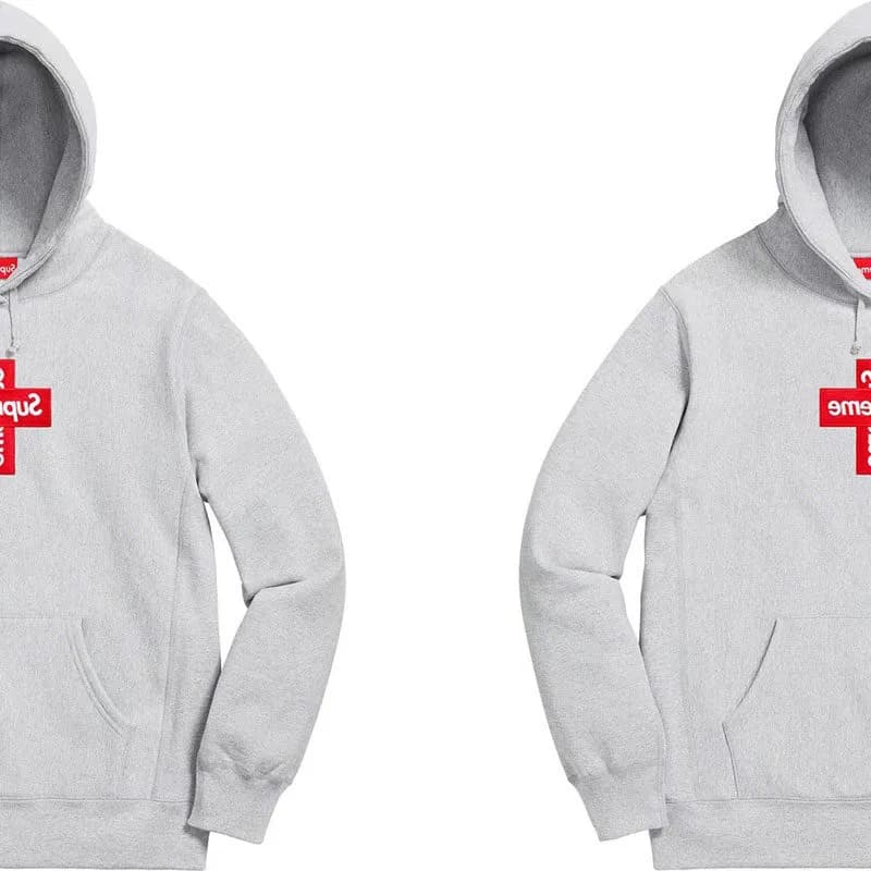 Supreme Box Logo Hooded Sweatshirt Orange — 灰色527