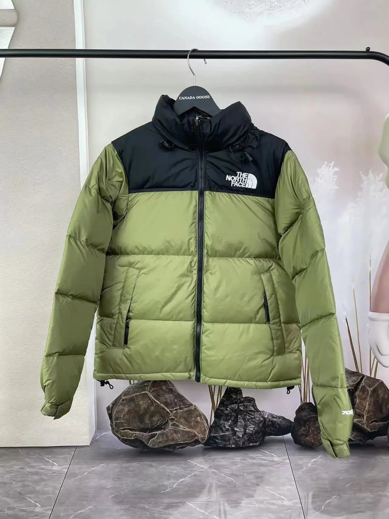 The North Face Nuptse Jacket Olive Green/Black