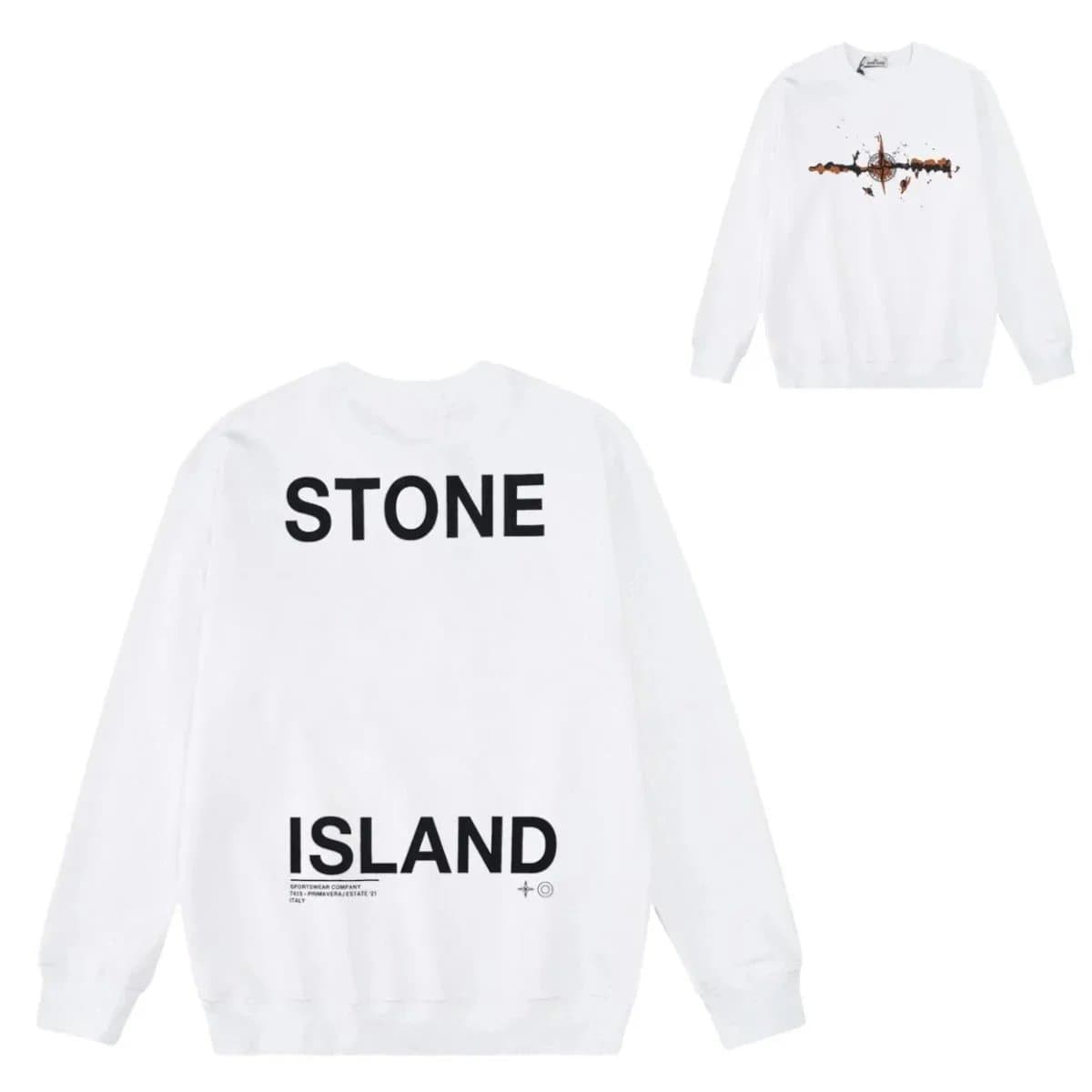 Stone Island Crewneck Sweatshirt Compass Patch — JMFS-YLWY-0106