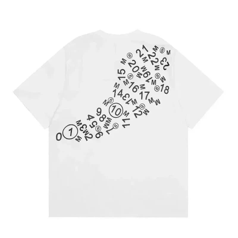 Maison Margiela Number Print T-Shirt Scattered Numbers