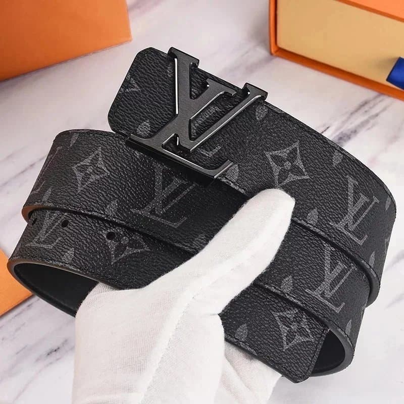 Prada Triangle Logo Belt Black Leather — 4