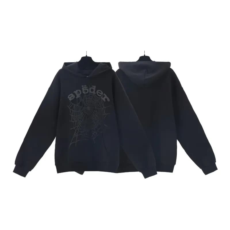 Sp5der Spider Web Hoodie Star Logo Print — 195