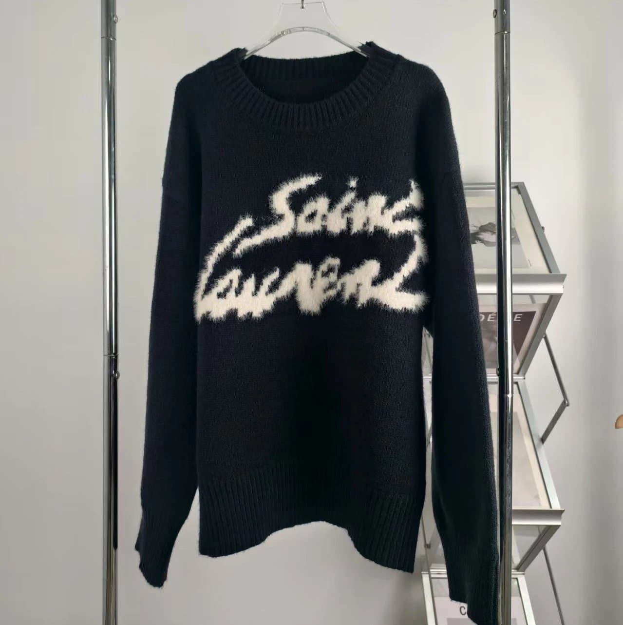 Knit Sweater Saint Laurent Logo