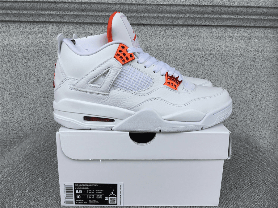 Air Jordan 4 Retro White Orange