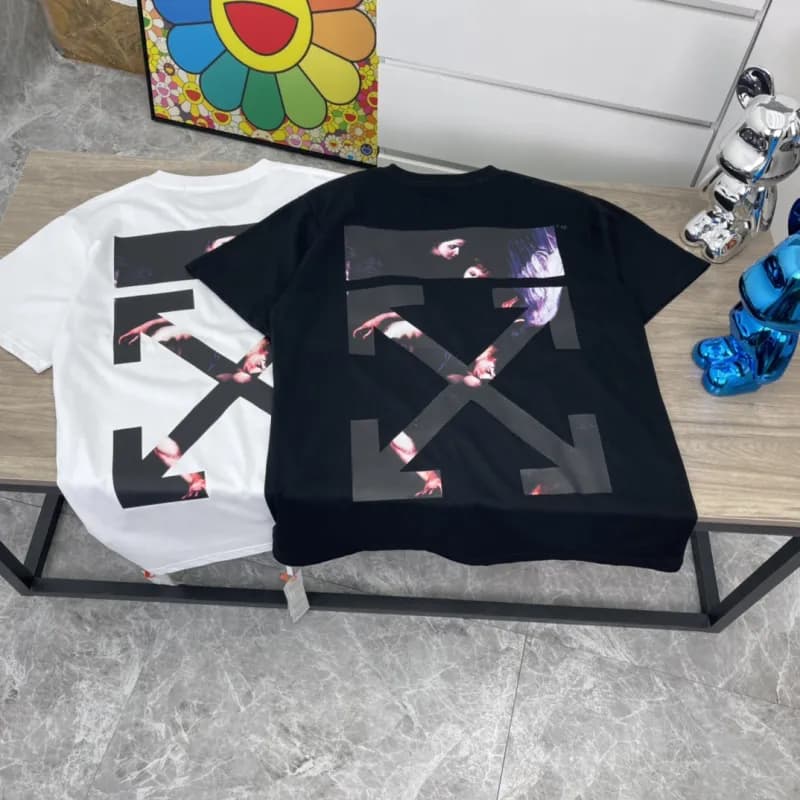 Off-White Graphic T-Shirt Diagonal Arrow Print — F05黑色