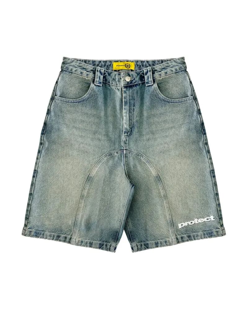 Broken Planet Denim Shorts Washed Blue