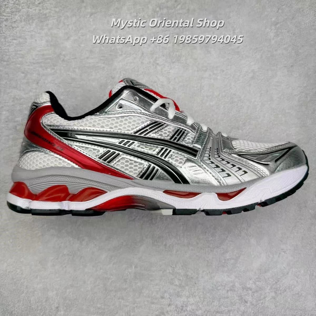 Asics Gel-Kayano 14 Silver Red Black
