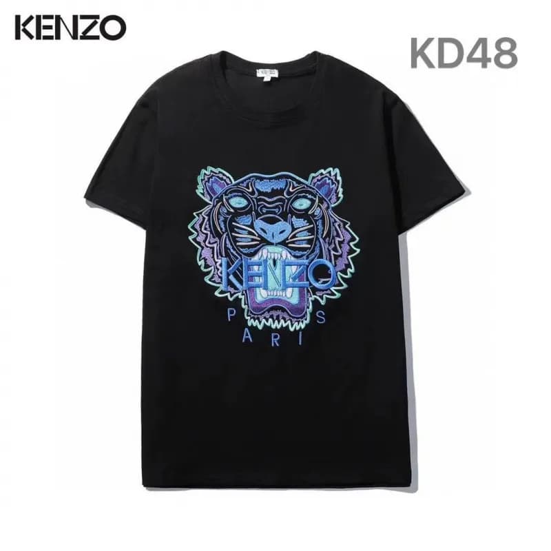 Kenzo Tiger Graphic Tee Neon Tiger Embroidery