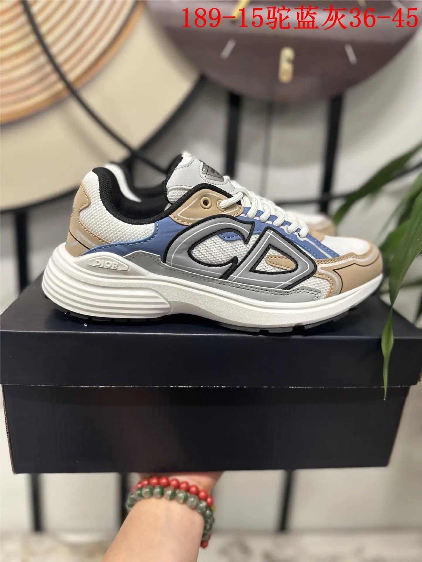 Dior B22 Sneaker Black Silver — 25