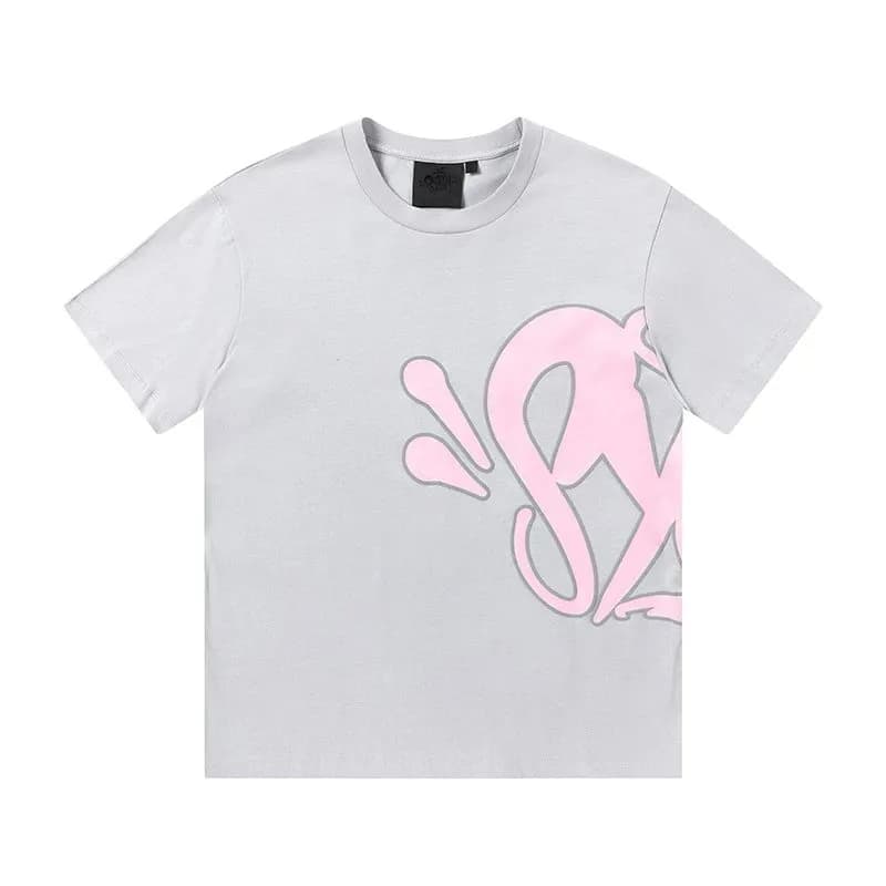 Balenciaga Graphic T-Shirt Graffiti Logo — 浅灰色T恤