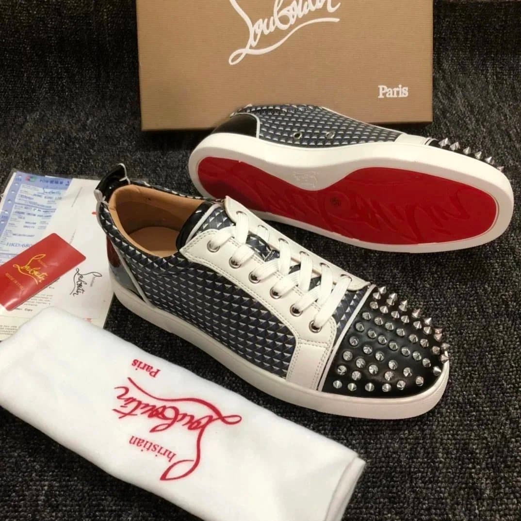 Christian Louboutin Louis Spikes Studded Leather — 32