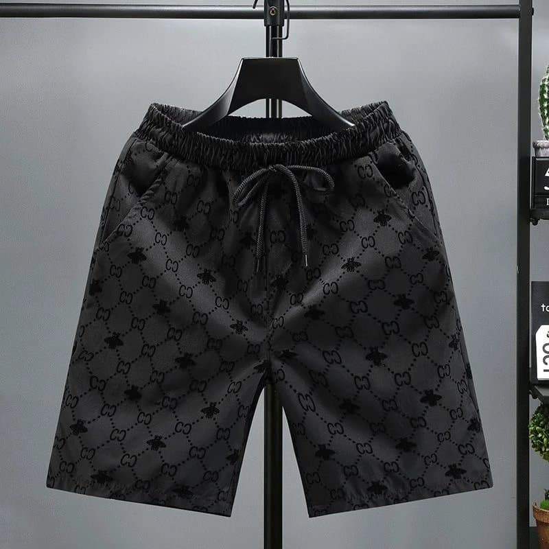 Balenciaga Printed Shorts Zigzag Pattern with Bear Patch — 14