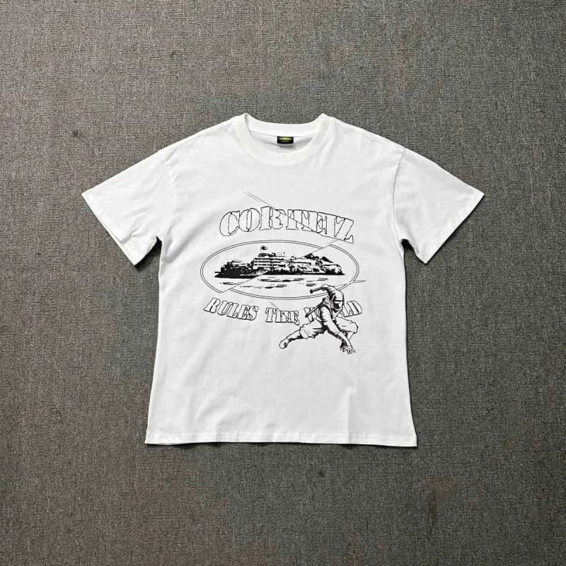 Gallery Dept. Graphic Tee Island Print — 3193 (white)