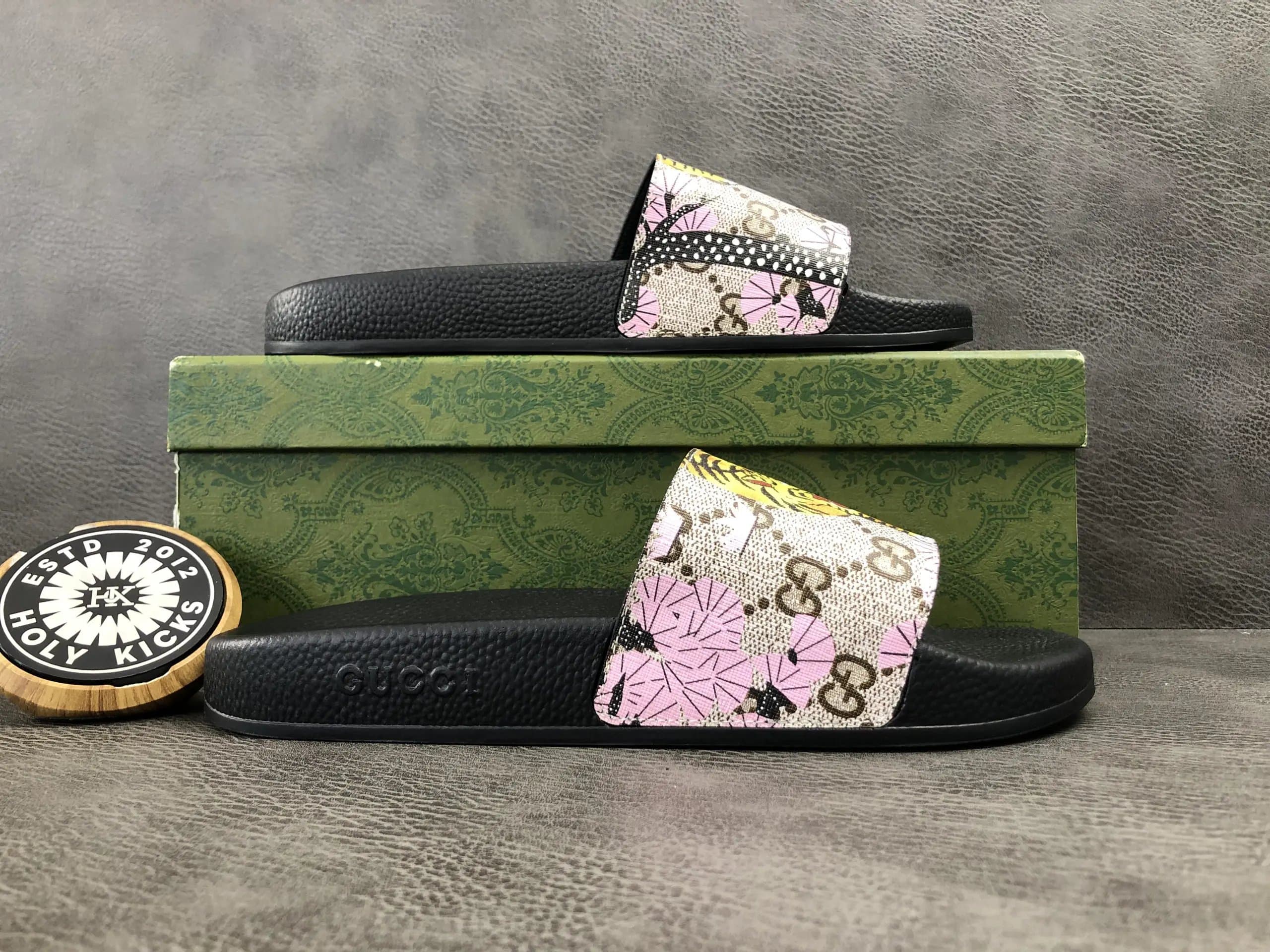 Gucci Slide Sandal Floral GG Canvas