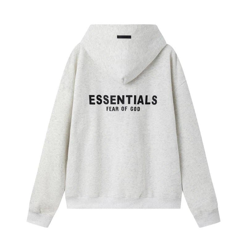 Fear of God Essentials Jogger Essentials Logo — 压胶字母卫衣白灰