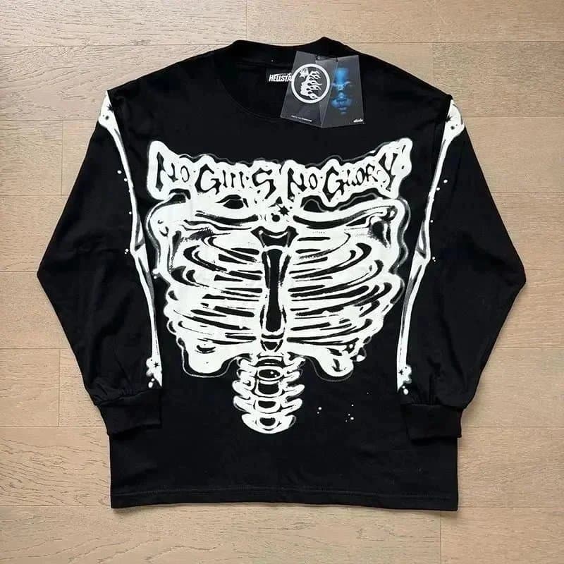 Hellstar Long Sleeve Tee Distressed Logo — B10