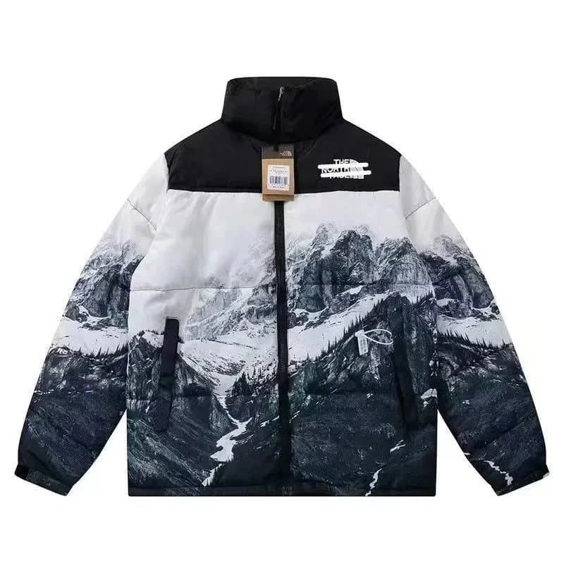 The North Face Mountain Print Puffer Jacket Alpine Graphic